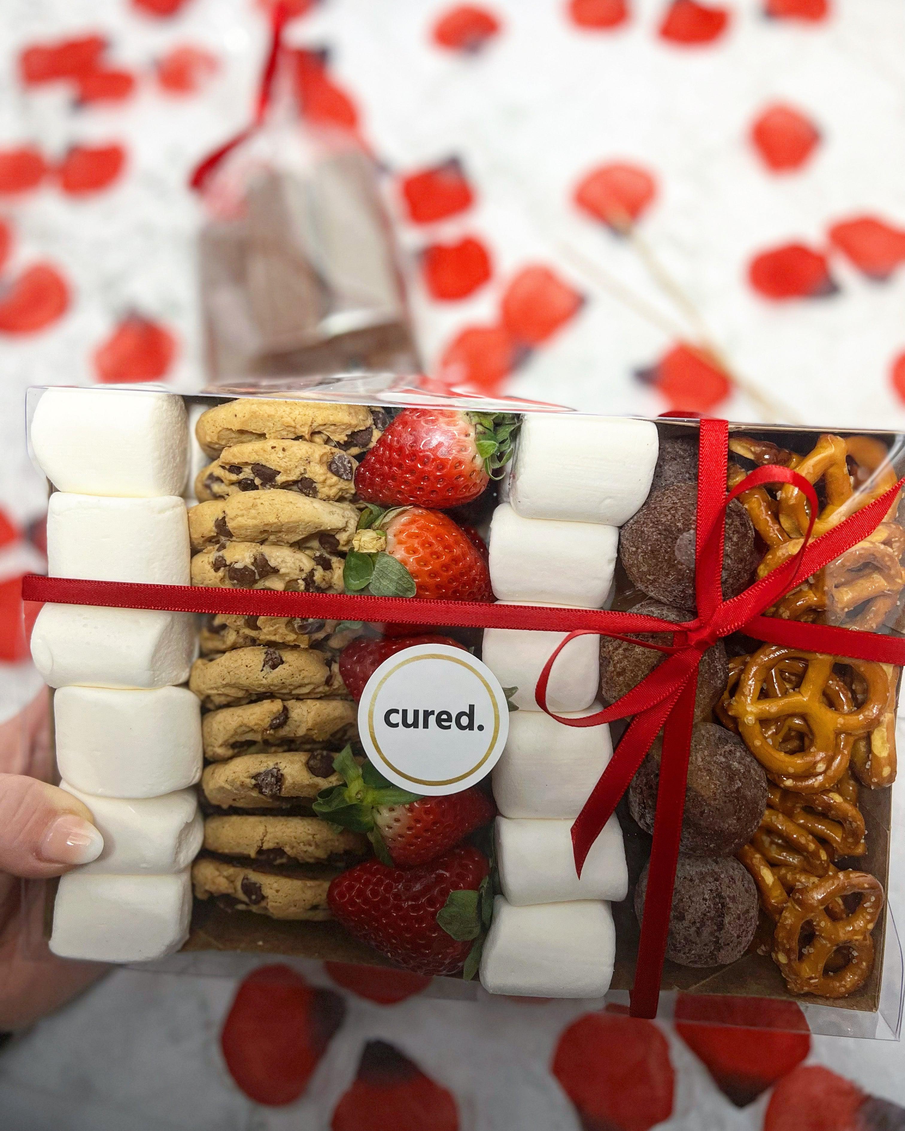 Valentine's Day Chocolate Fondue Kit-Charcuterie-Corporate Catering Toronto-Best Charcuterie-Catering Toronto-Cured Catering