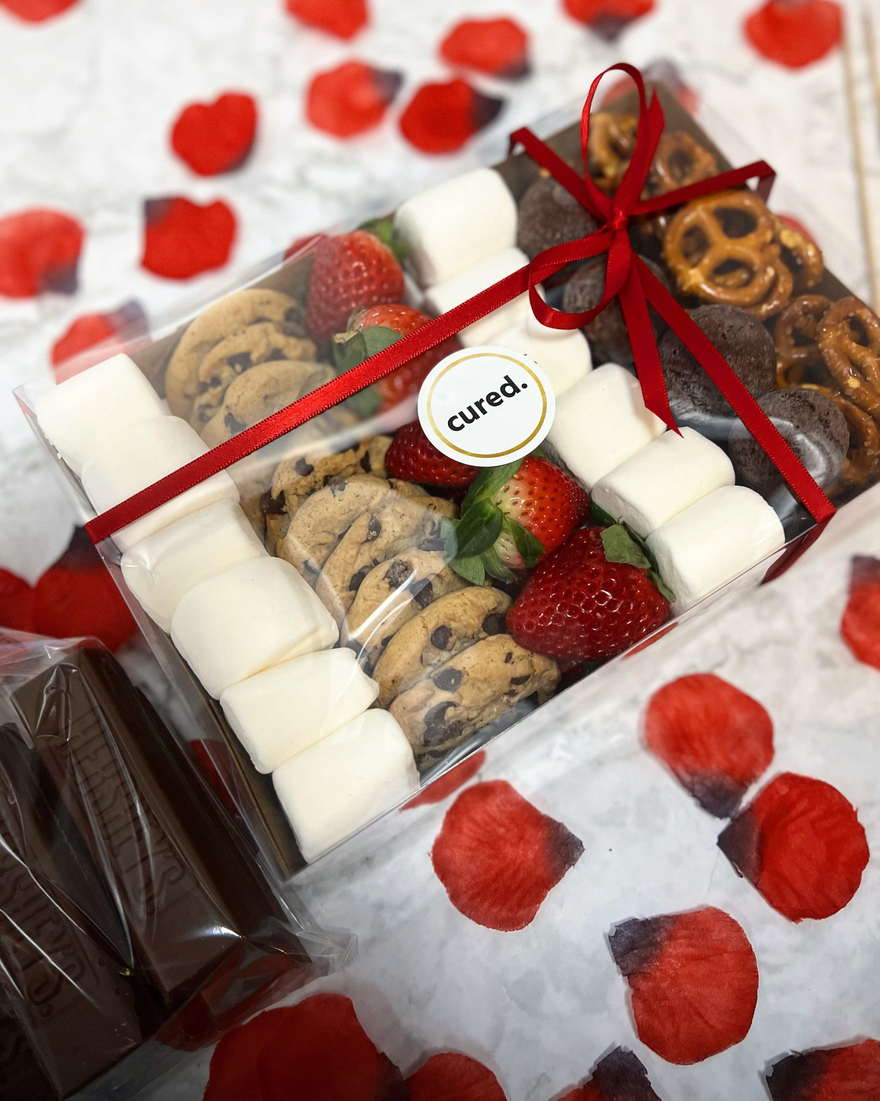 Valentine&#39;s Day Chocolate Fondue Kit-Charcuterie-Corporate Catering Toronto-Best Charcuterie-Catering Toronto-Cured Catering
