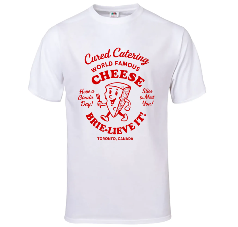 World Famous Cheese Shirt - 2XL - Cured Catering - catering - toronto