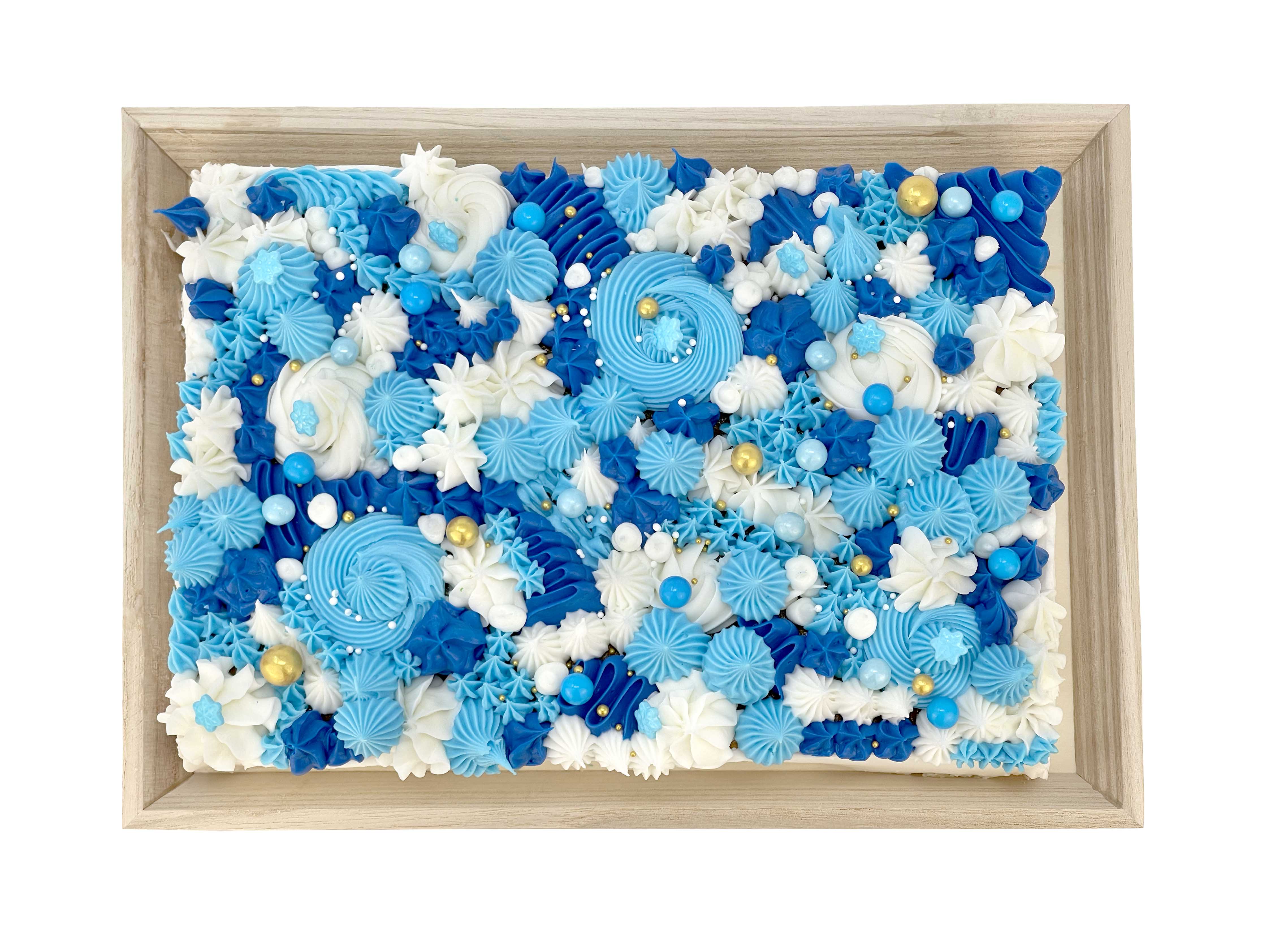 Blue Cake-Food Gift Baskets-Cured Catering-Medium-Vanilla-Cured Catering
