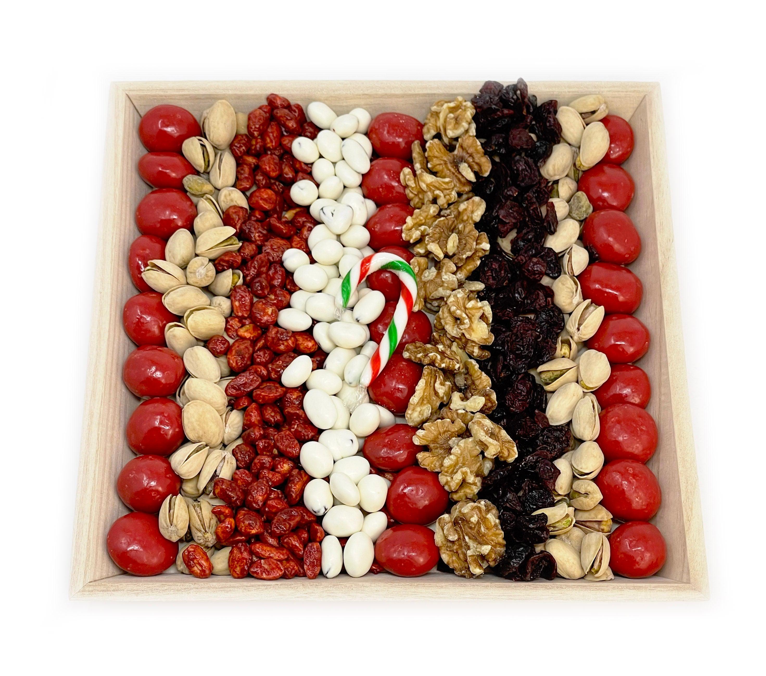 Christmas Dried Fruit and Nut Tray-Candy & Chocolate-curedcatering-No Premium Add Ons-Cured Catering