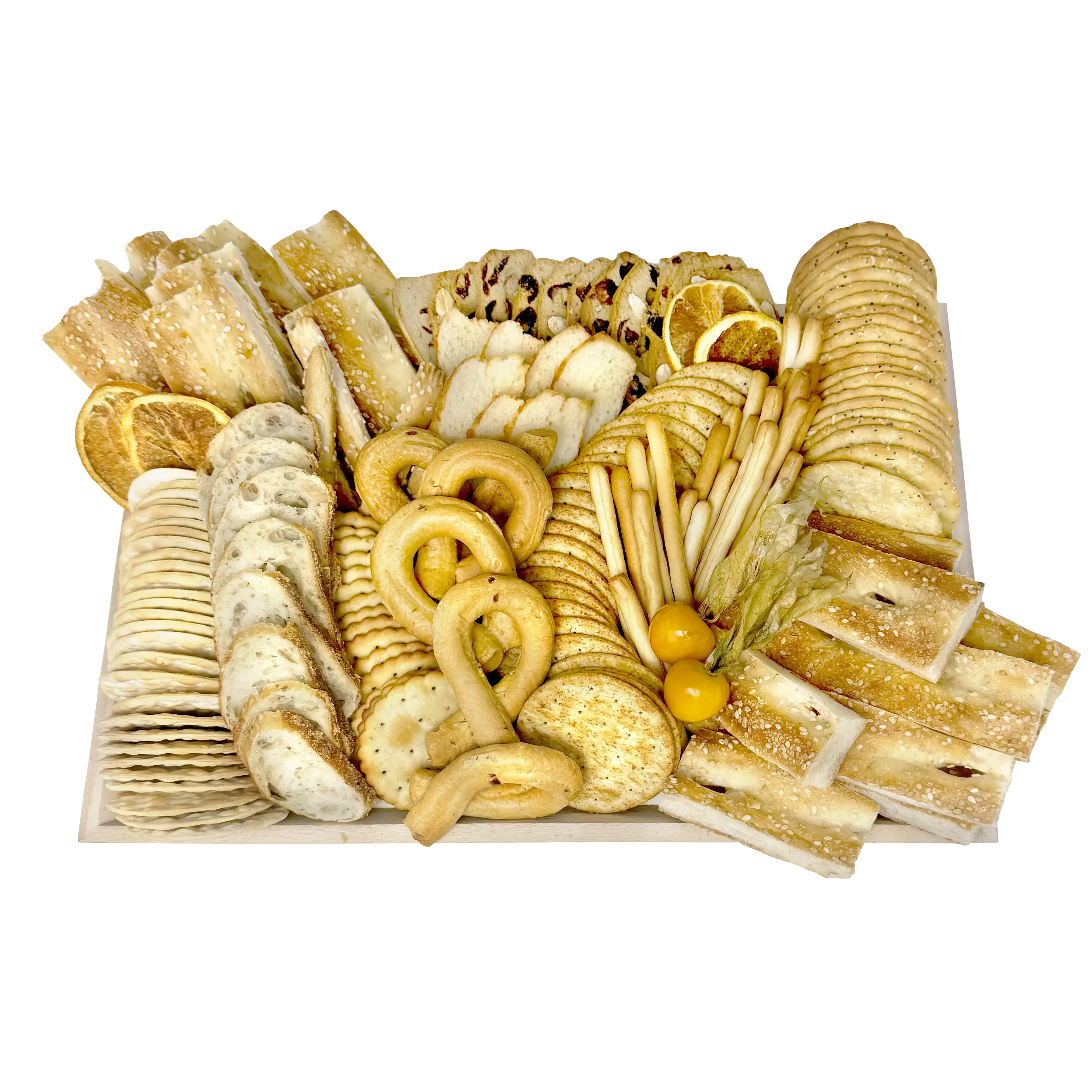 Crackers + Bread Tray-Food Gift Baskets-curedcatering-Cured Catering