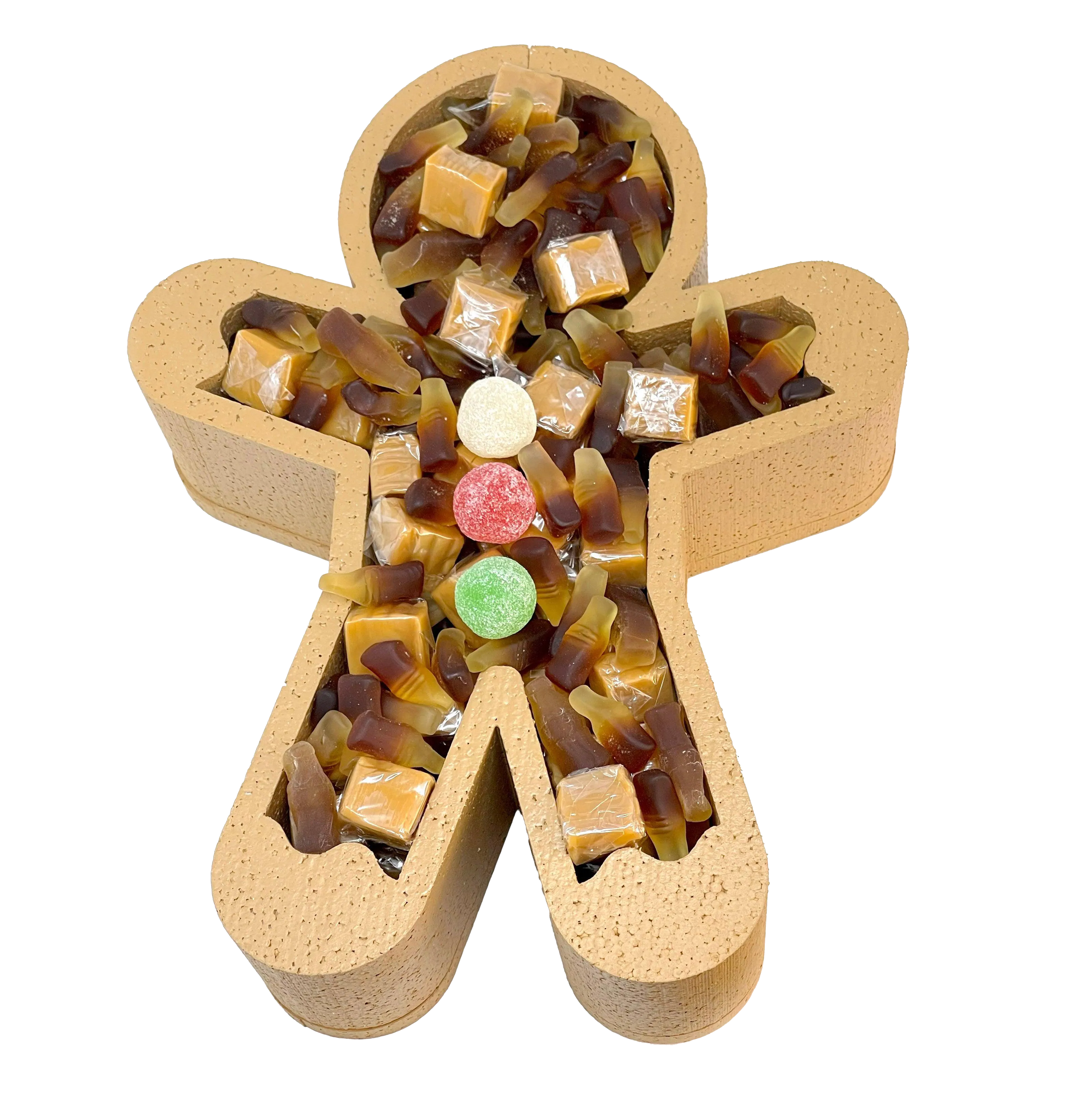 Gingerbread Person Candy Tray-Food Gift Baskets-curedcatering-No Add Ons-Cured Catering