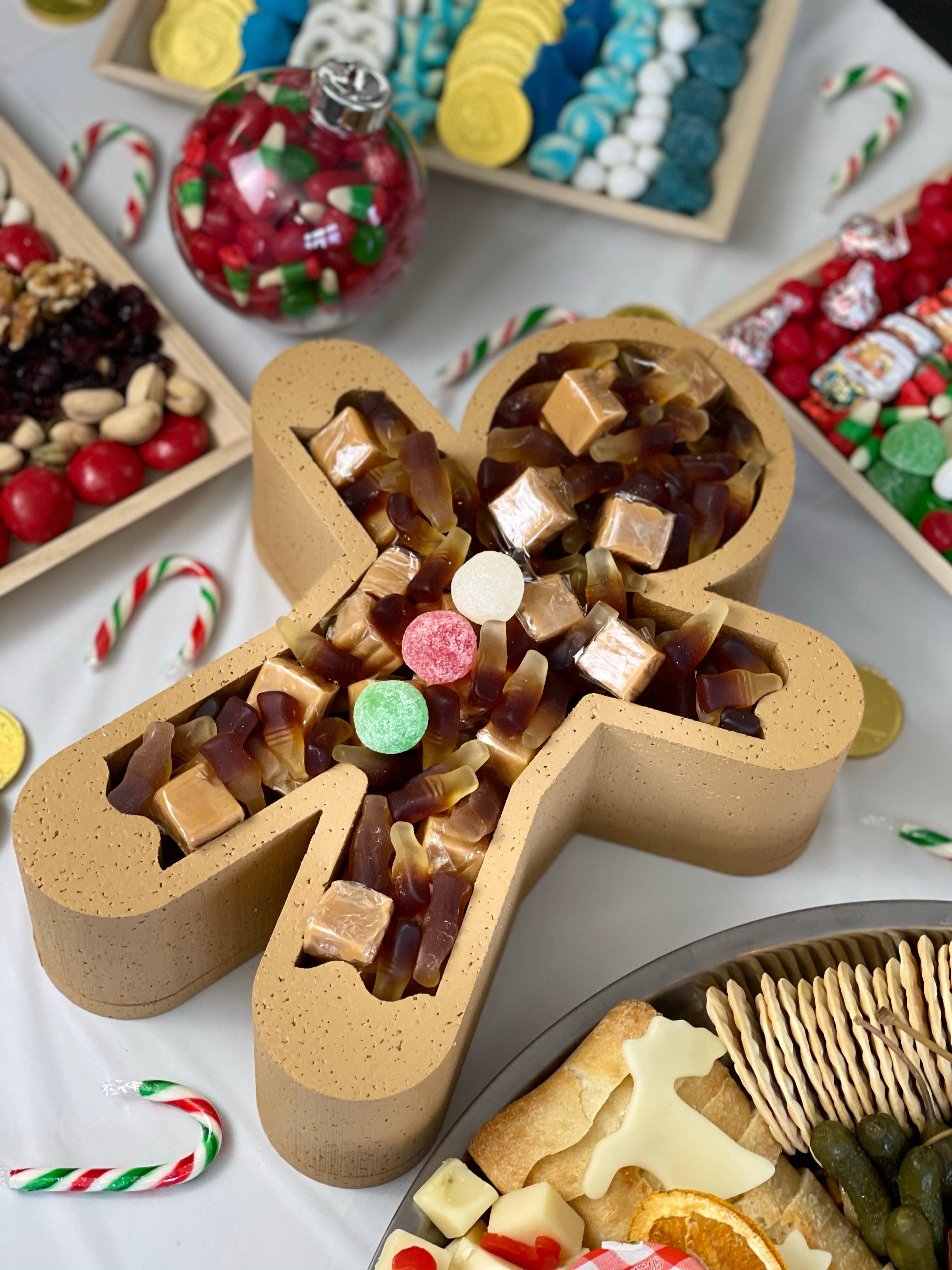 Gingerbread Person Candy Tray-Food Gift Baskets-curedcatering-No Add Ons-Cured Catering