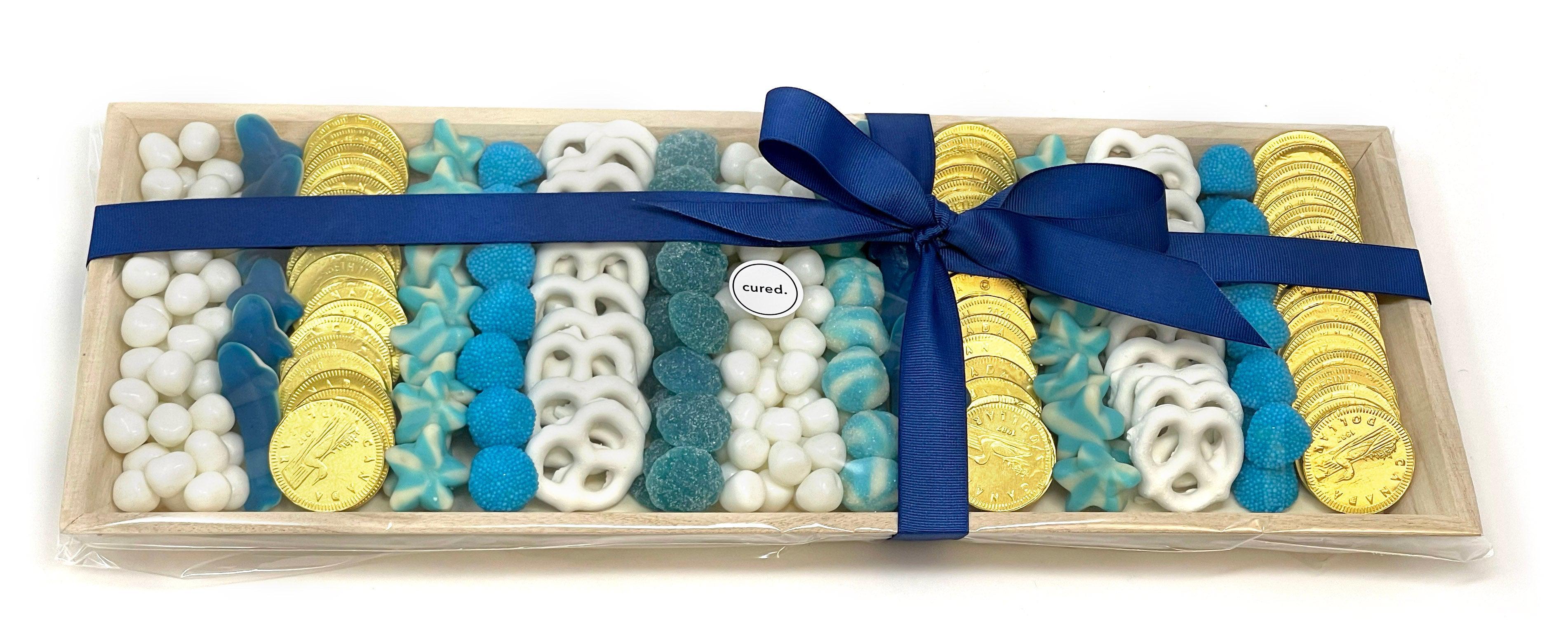 Hanukkah Candy Tray-Candy & Chocolate-curedcatering-Table Runner-No Add Ons-Cured Catering