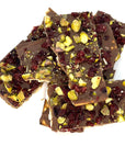 Matzah Crunch-Candy & Chocolate-curedcatering-Dried Cranberries + Pistachios-Cured Catering