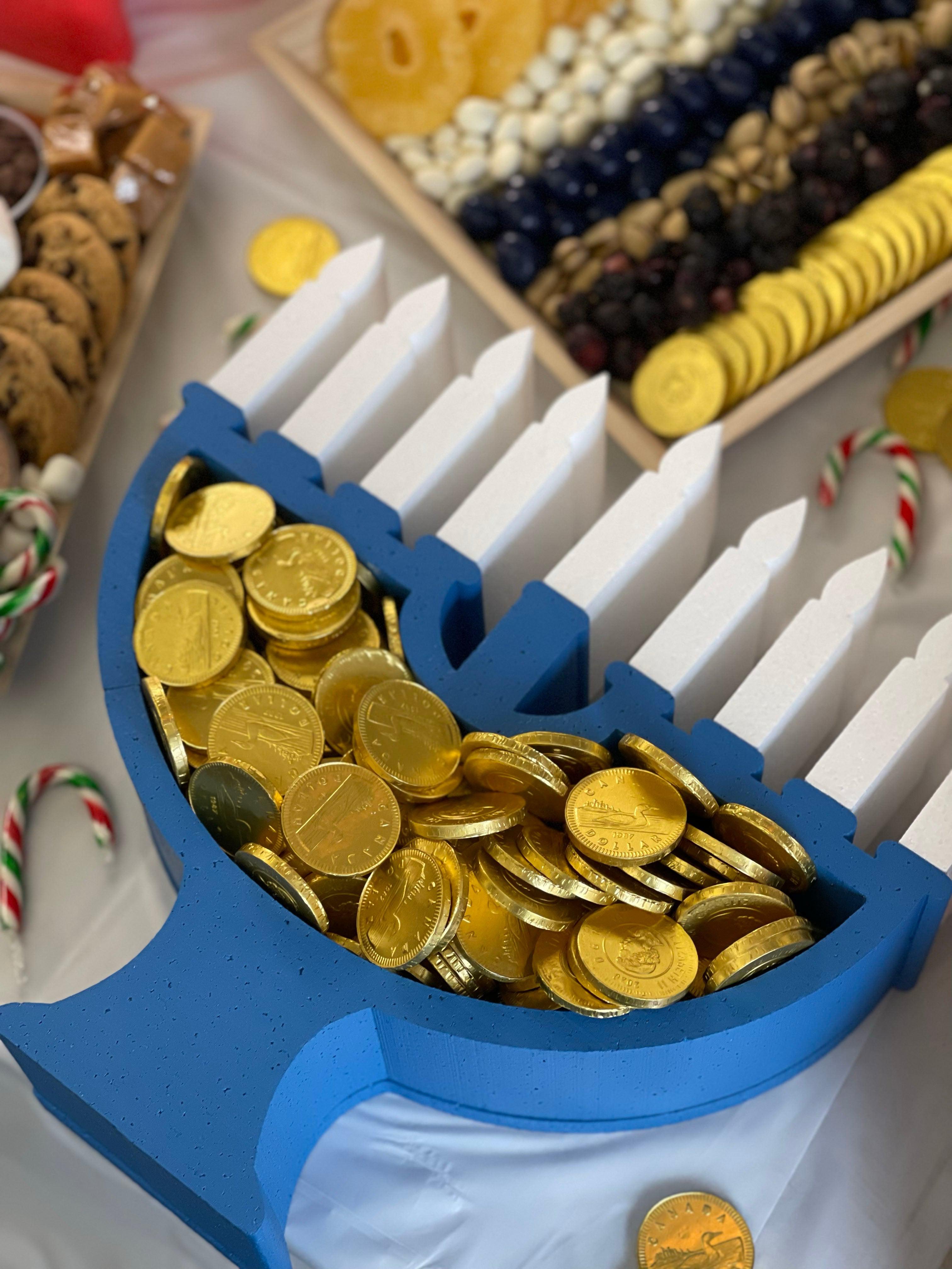 Menorah Candy Tray-Food Gift Baskets-curedcatering-No Premium Add Ons-Cured Catering