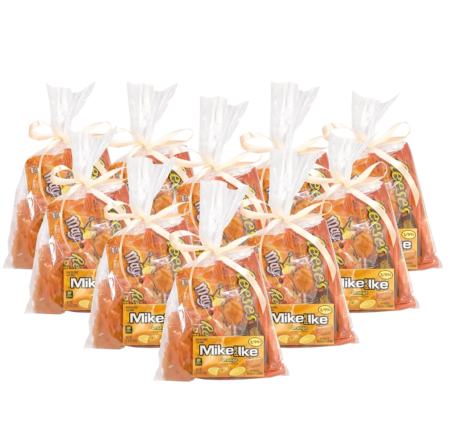 Orange Loot Bags-Candy & Chocolate-curedcatering-Ten Loot Bags-No Dietary-Cured Catering