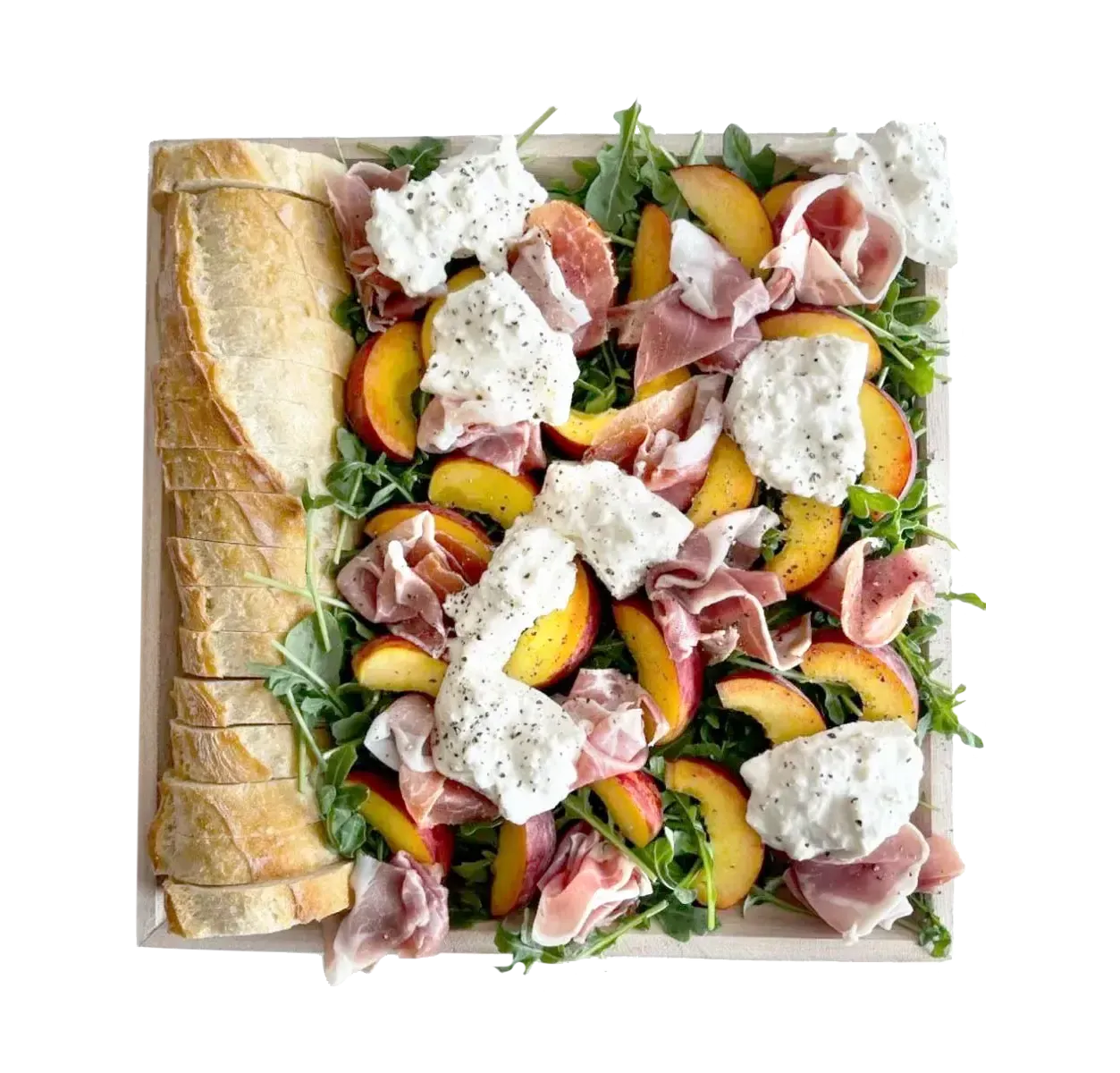 Peach Prosciutto + Burrata-charcurerie-curedcatering-Cured Catering
