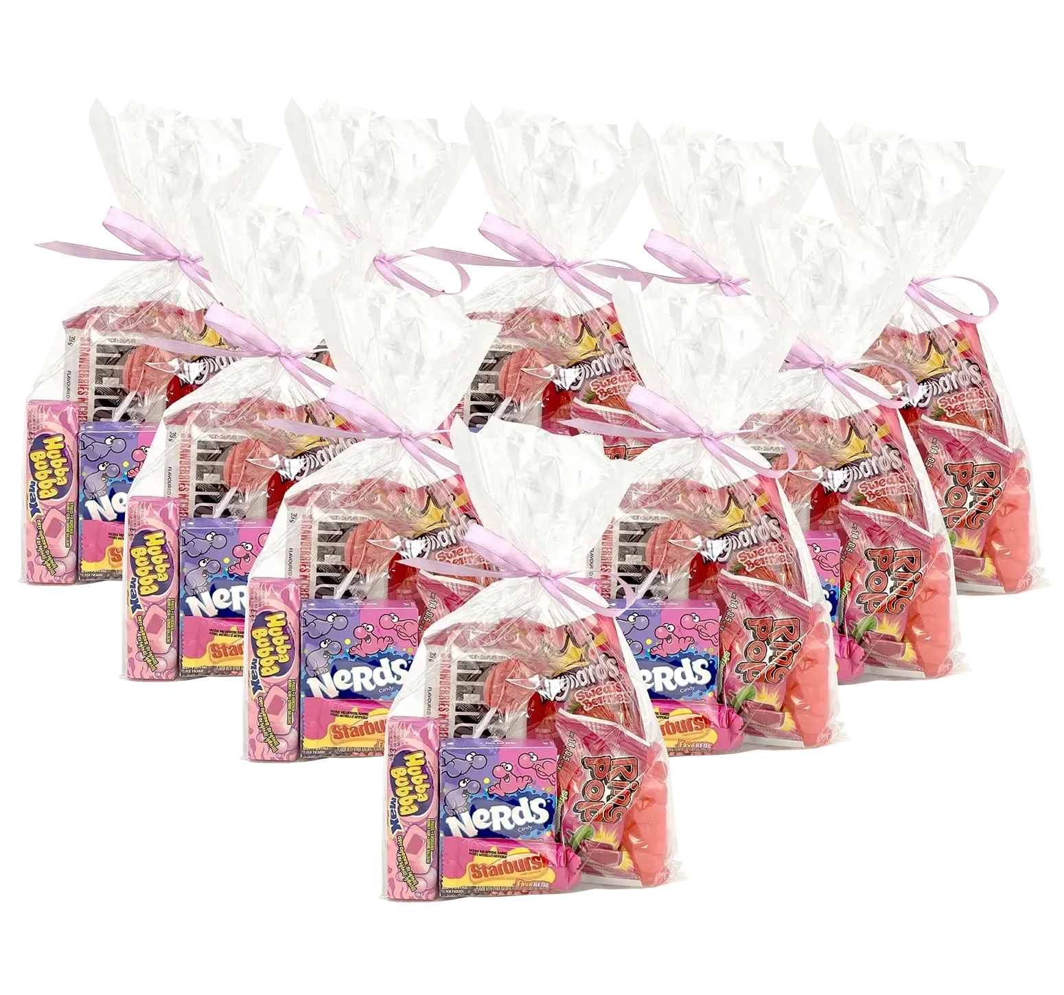 Pink Loot Bags-Candy & Chocolate-curedcatering-Ten Loot Bags-No Dietary-Cured Catering
