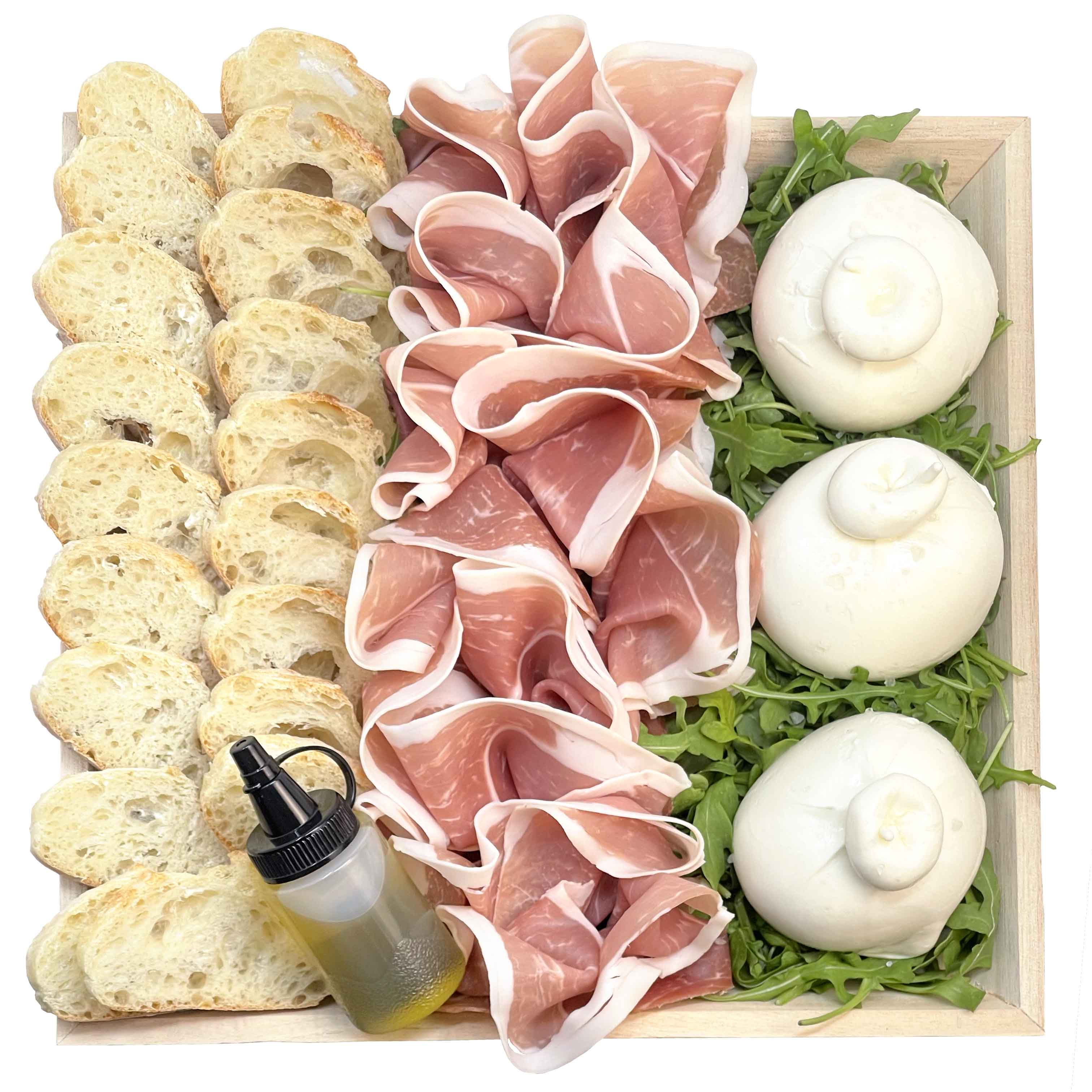 Prosciutto + Buratta Tray-Food Gift Baskets-curedcatering-No Premium Add Ons-Cured Catering