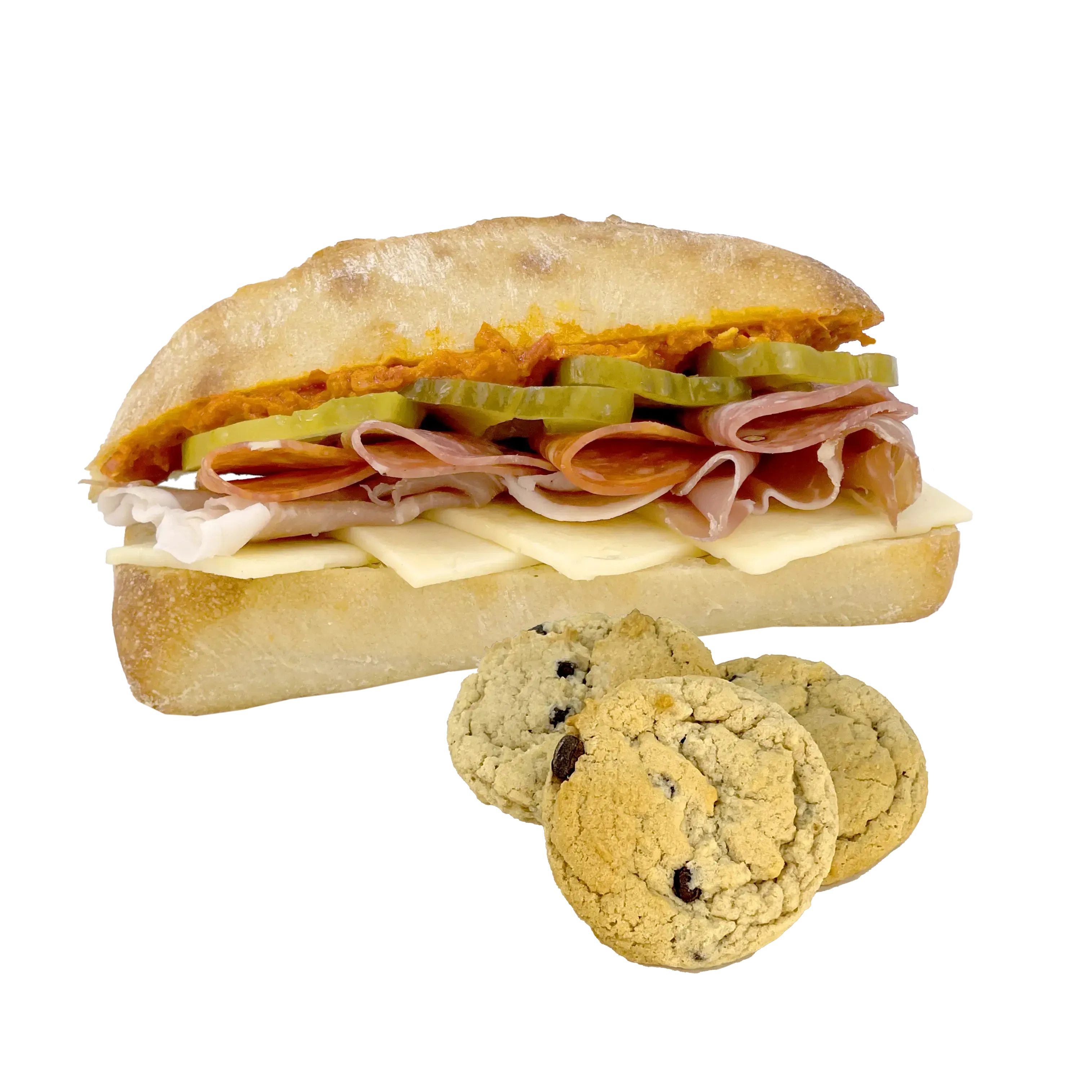 Sandwich + Dessert Combo-Candy & Chocolate-Cured Catering-Mykonos-Brownie-Cured Catering