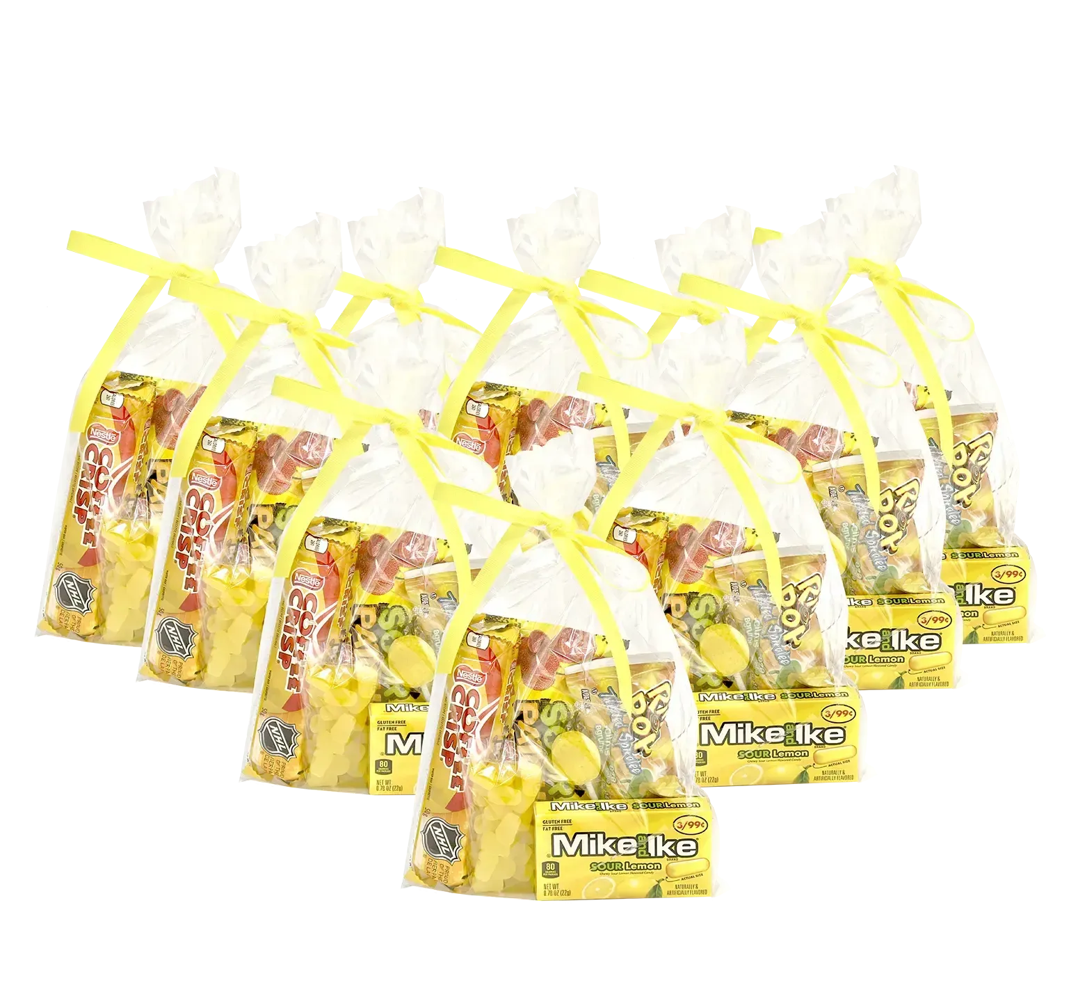 Yellow Loot Bags-Candy & Chocolate-curedcatering-Ten Loot Bags-No Dietary-Cured Catering