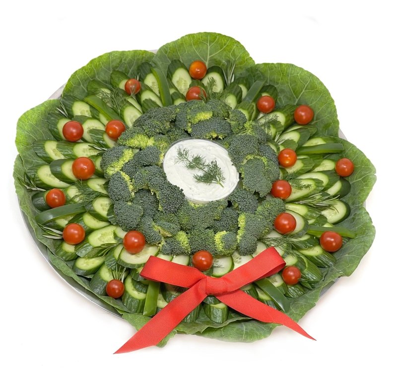 Christmas Crudités Wreath - Cured Catering - catering - toronto