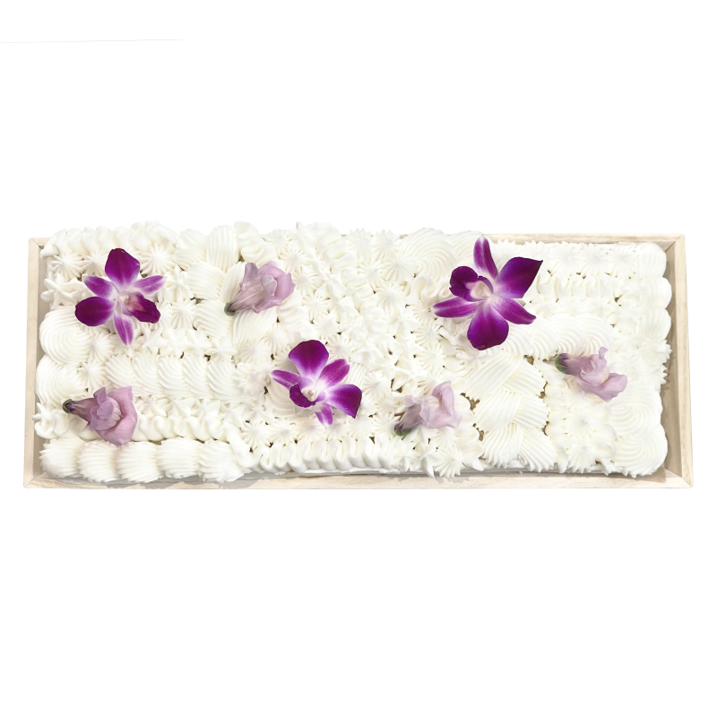 Floral Table Runner Cake - Cured Catering - catering - toronto