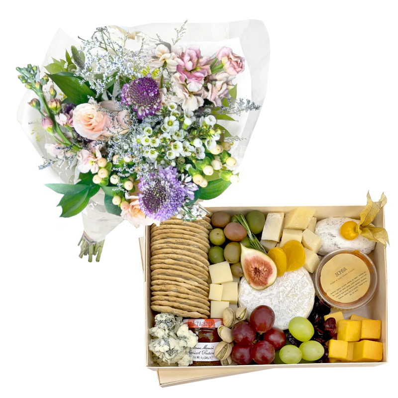 Flower and Cheese Box Gift Pack - Cured Catering - catering - toronto