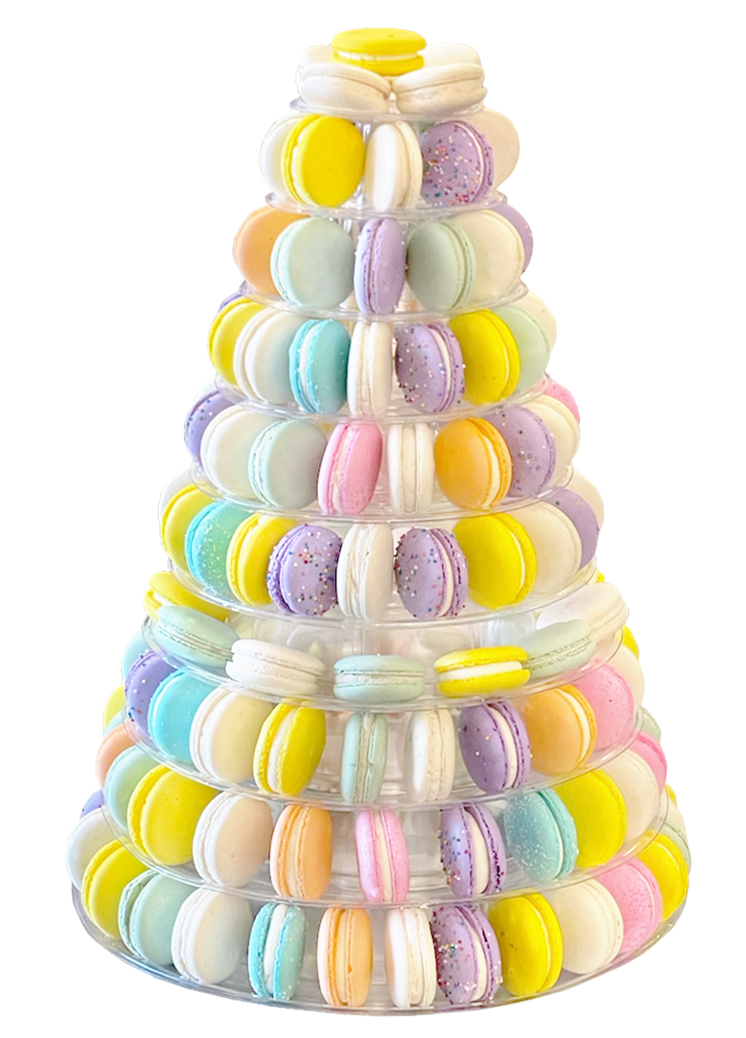 Macaron Tower-Food Gift Baskets-curedcatering-Cured Catering