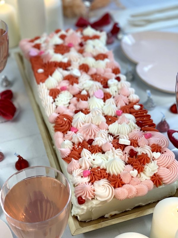 Valentine's Cake Table Runner - Cured Catering - catering - toronto