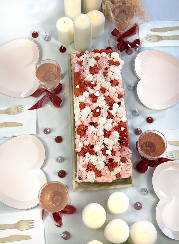 Valentine's Cake Table Runner - Cured Catering - catering - toronto