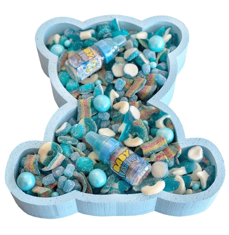 Baby Bear-Food Gift Baskets-curedcatering-Blue-Candy-No Toy-Cured Catering
