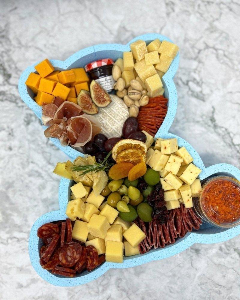 Baby Bear-Food Gift Baskets-curedcatering-Blue-Charcuterie-No Toy-Cured Catering