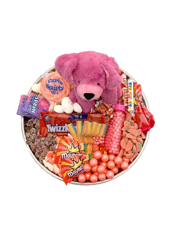 Baby Tray-Food Gift Baskets-curedcatering-Pink-Cured Catering