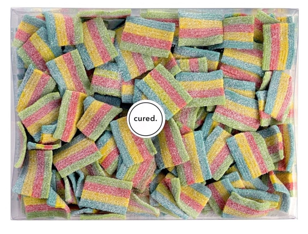 Candy Boxes-Food Gift Baskets-curedcatering-Sour Rainbow Ropes-Cured Catering