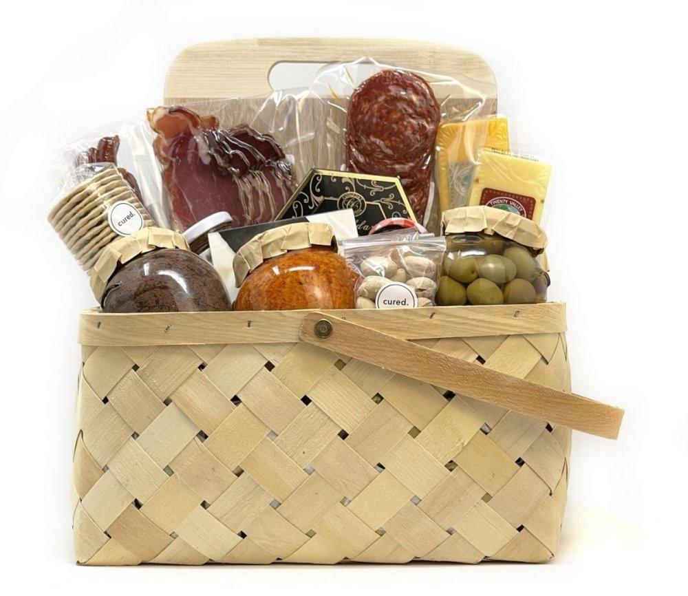 Charcuterie Gift Basket-Food Gift Baskets-curedcatering-Large-Cured Catering
