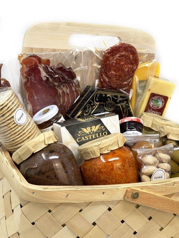 Charcuterie Gift Basket-Food Gift Baskets-curedcatering-Medium-Cured Catering