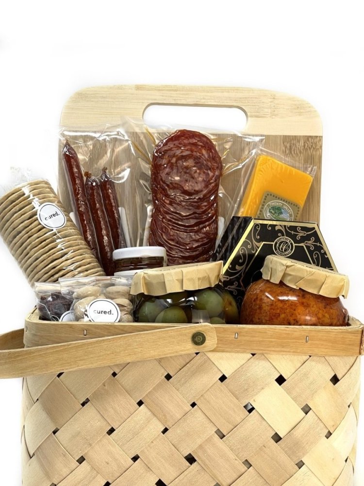 Charcuterie Gift Basket-Food Gift Baskets-curedcatering-Medium-Cured Catering