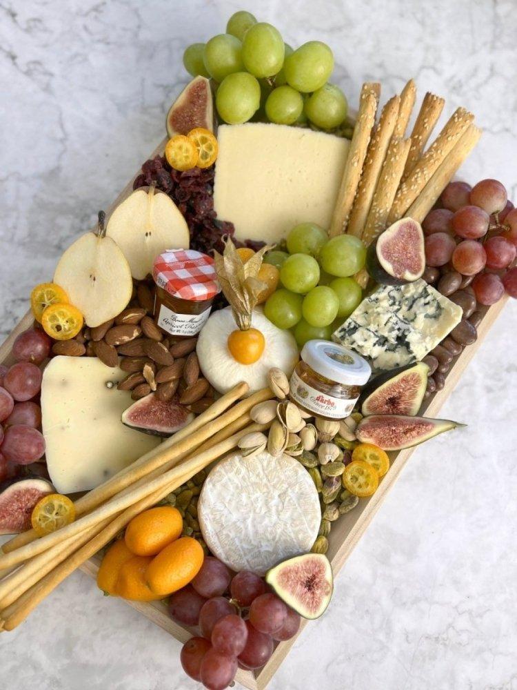 Cheese + Fruit Tray-Food Gift Baskets-curedcatering-Small-No Dietary-Cured Catering