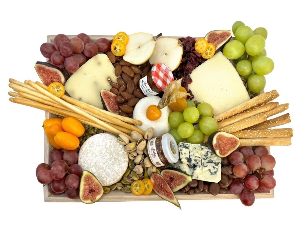 Cheese + Fruit Tray-Food Gift Baskets-curedcatering-Small-No Dietary-Cured Catering