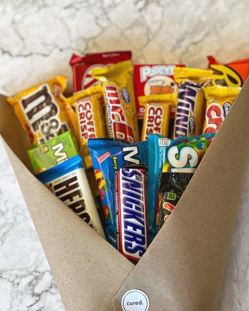 Chocolate Bar Bouquet-Food Gift Baskets-Cured Catering-Cured Catering