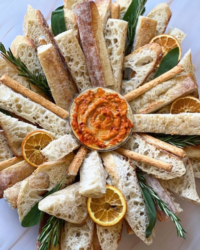 Hummus + Ciabatta Platter-Food Gift Baskets-curedcatering-Medium-No Dietary-Cured Catering