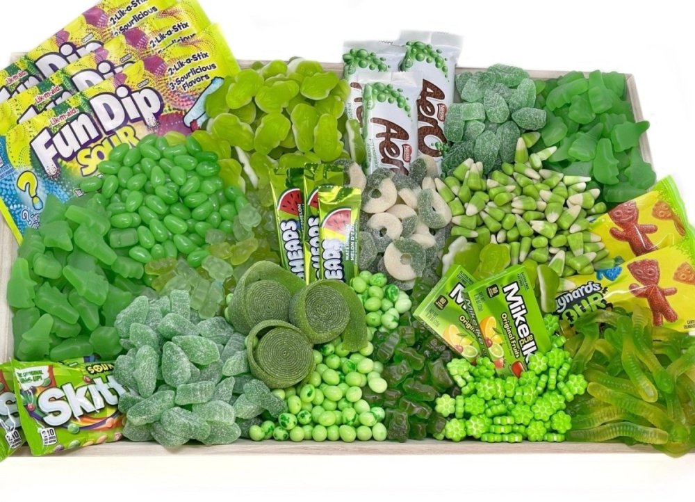 Monochrome Candy Platter-Candy &amp; Chocolate-Cured Catering-Large-Green-Cured Catering