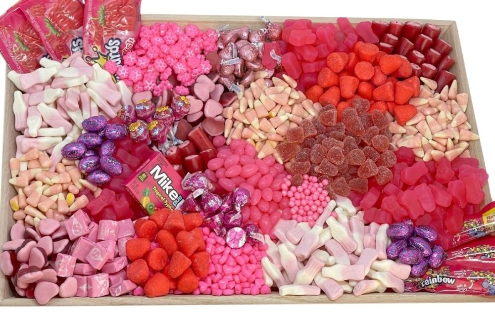 Monochrome Candy Platter-Candy &amp; Chocolate-Cured Catering-Large-Pink-Cured Catering