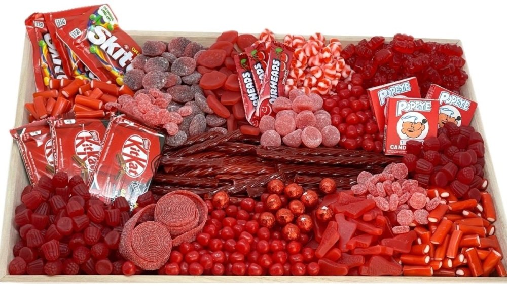 Monochrome Candy Platter-Candy &amp; Chocolate-Cured Catering-Large-Red-Cured Catering