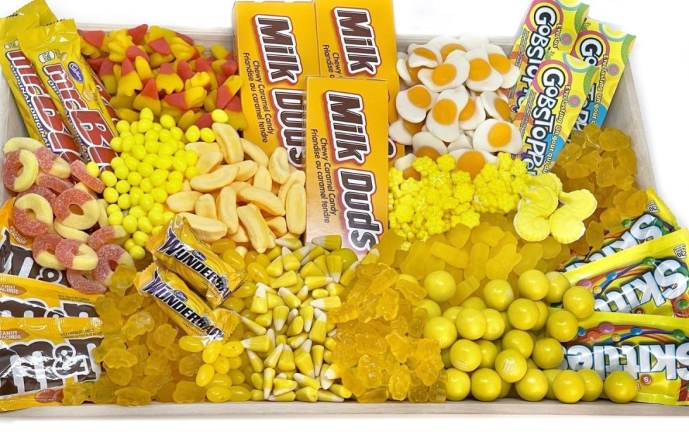 Monochrome Candy Platter-Candy &amp; Chocolate-Cured Catering-Large-Yellow-Cured Catering