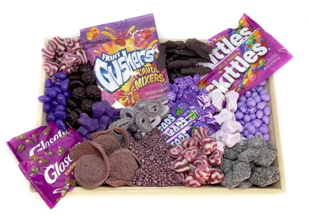 Monochrome Candy Platter-Candy & Chocolate-Cured Catering-Medium-Purple-Cured Catering