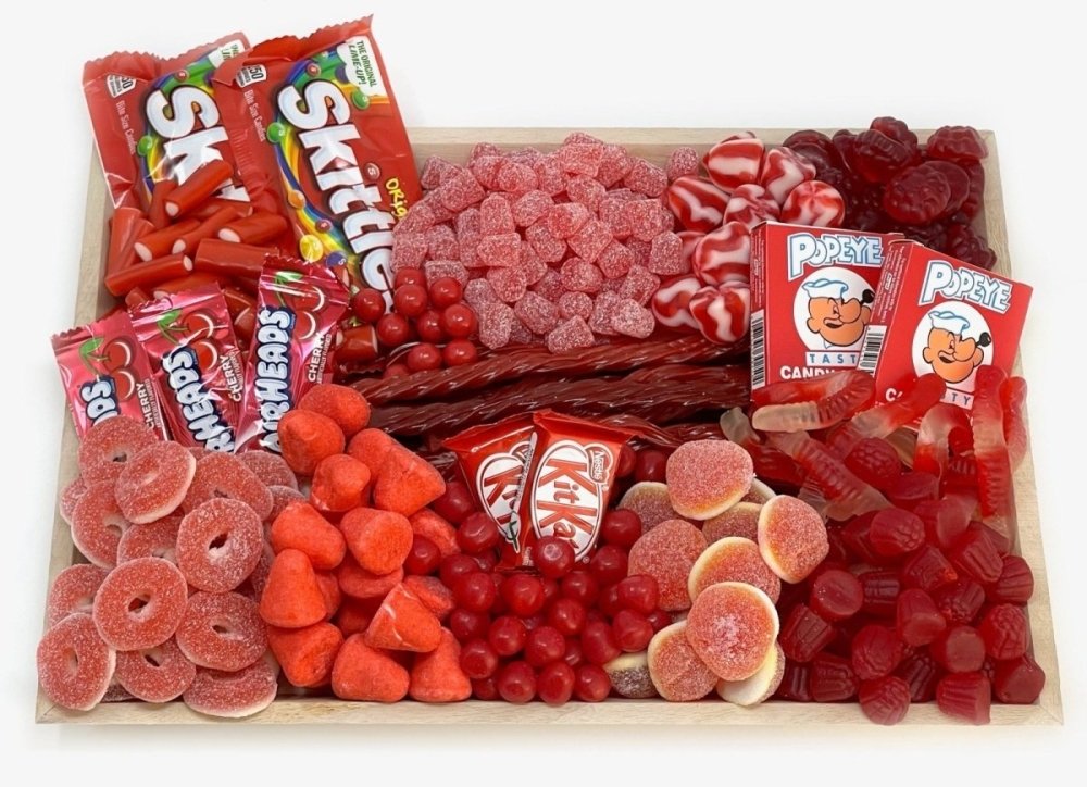 Monochrome Candy Platter-Candy &amp; Chocolate-Cured Catering-Medium-Red-Cured Catering