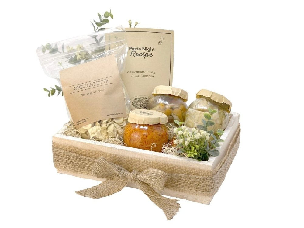 Pasta Night Gift Basket-Food Gift Baskets-curedcatering-Cured Catering