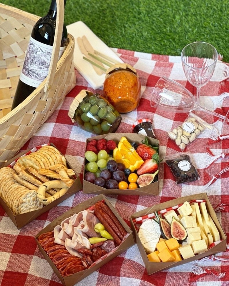 Picnic Basket-charcurerie-Cured Catering-Picnic Basket + Red Wine-Cured Catering