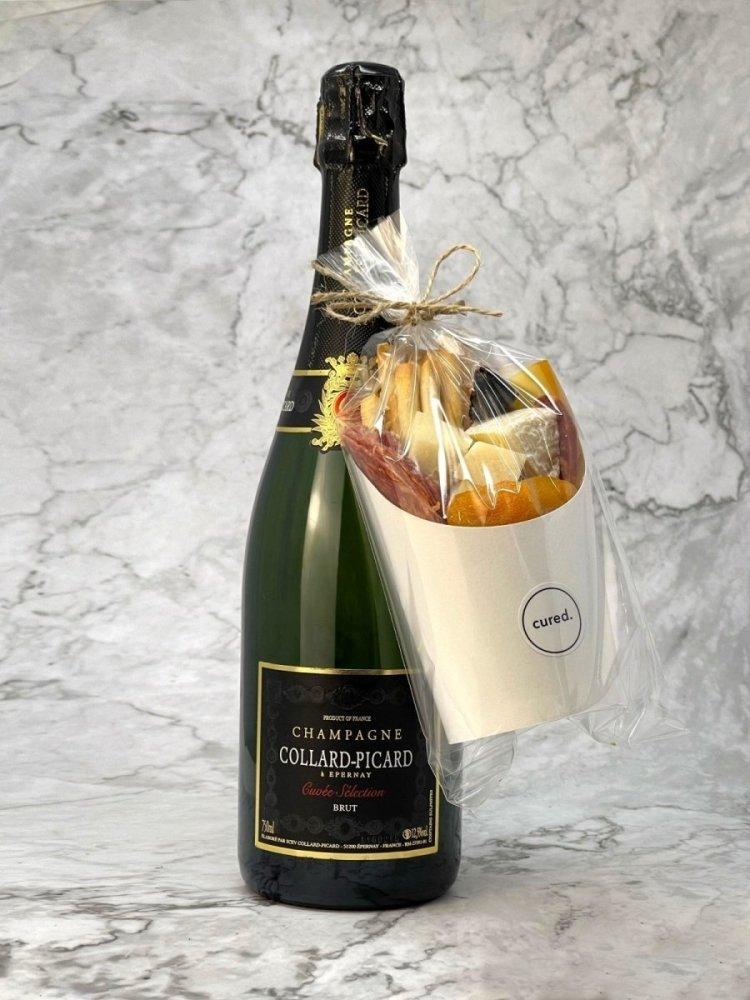 The Perfect Pair-charcurerie-Cured Catering-Charcuterie Cup-Champagne-One Charcuterie Cup-Cured Catering