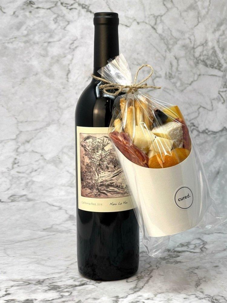 The Perfect Pair-charcurerie-Cured Catering-Charcuterie Cup-Red Wine-One Charcuterie Cup-Cured Catering